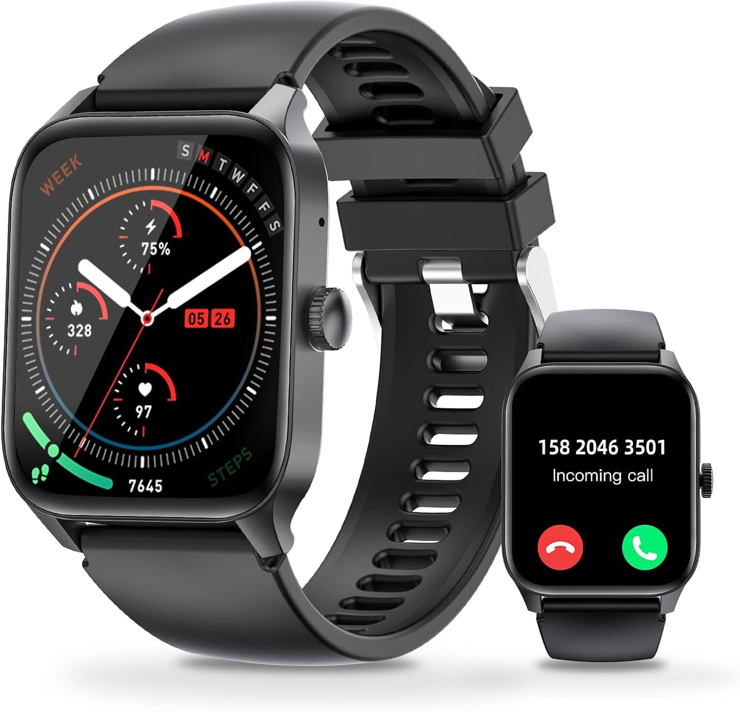 LaNikar 1.83 Big Screen Smartwatch: Answer Calls, Waterproof, Fitness Tracker