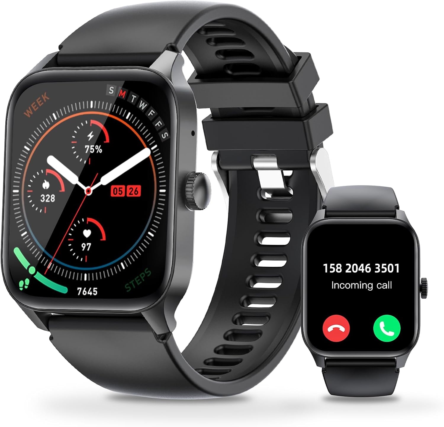 LaNikar 1.83 Big Screen Smartwatch: Answer Calls, Waterproof, Fitness Tracker
