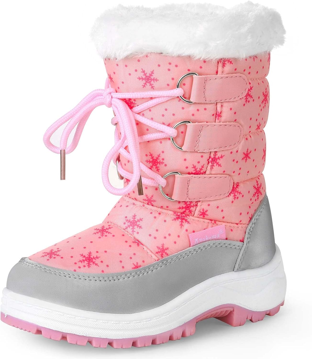 Apakowa Kids Girls Insulated Fur Winter Warm Snow Boots Review