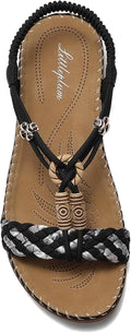 Women Sandals Arch Support Bohemian Braided Flat Sandals