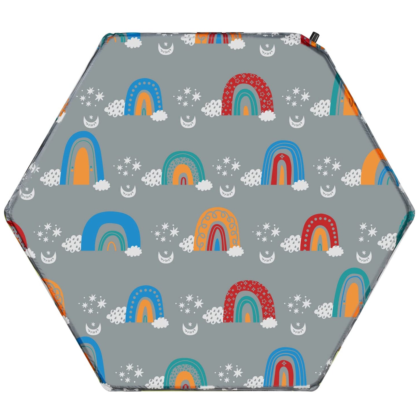 Hexagon Playpen Mat for Regalo and hiccapop Playpens - Rainbow