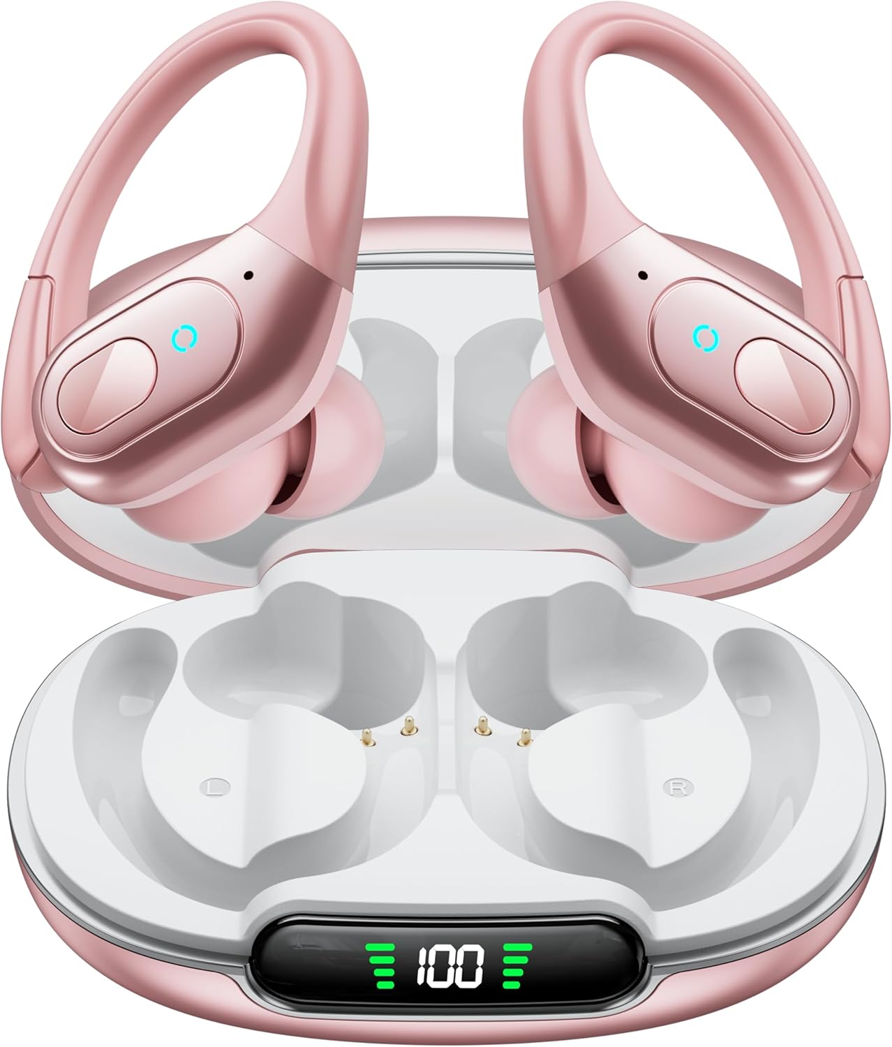 90H Playback Wireless Earbuds for Sport in Rose Gold