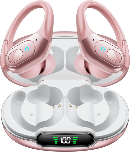 90H Playback Wireless Earbuds for Sport in Rose Gold