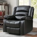 ANJ Extra Wide Recliner - Luxe PU Leather, Overstuffed Comfort
