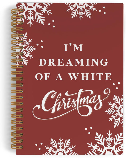 5.5x8.3 Inch Red Christmas Spiral Notebook - Festive Office Gift