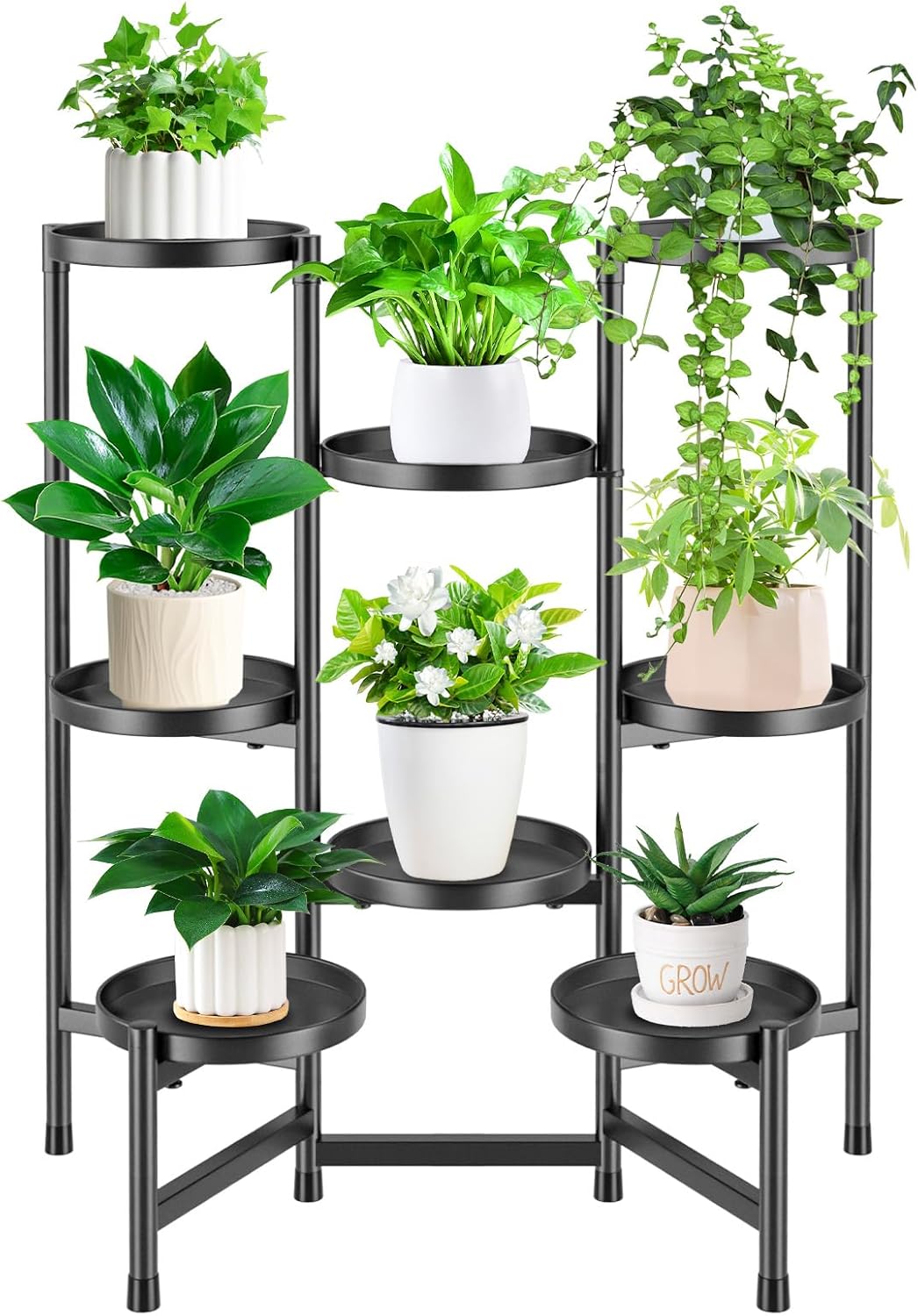 8 Tier Metal Plant Stand for Multiple Plants, Heavy Duty Design