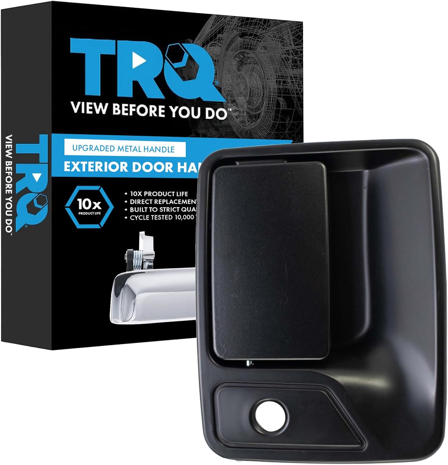 TRQ Metal Reinforced Front Right Door Handle for Ford Vehicles