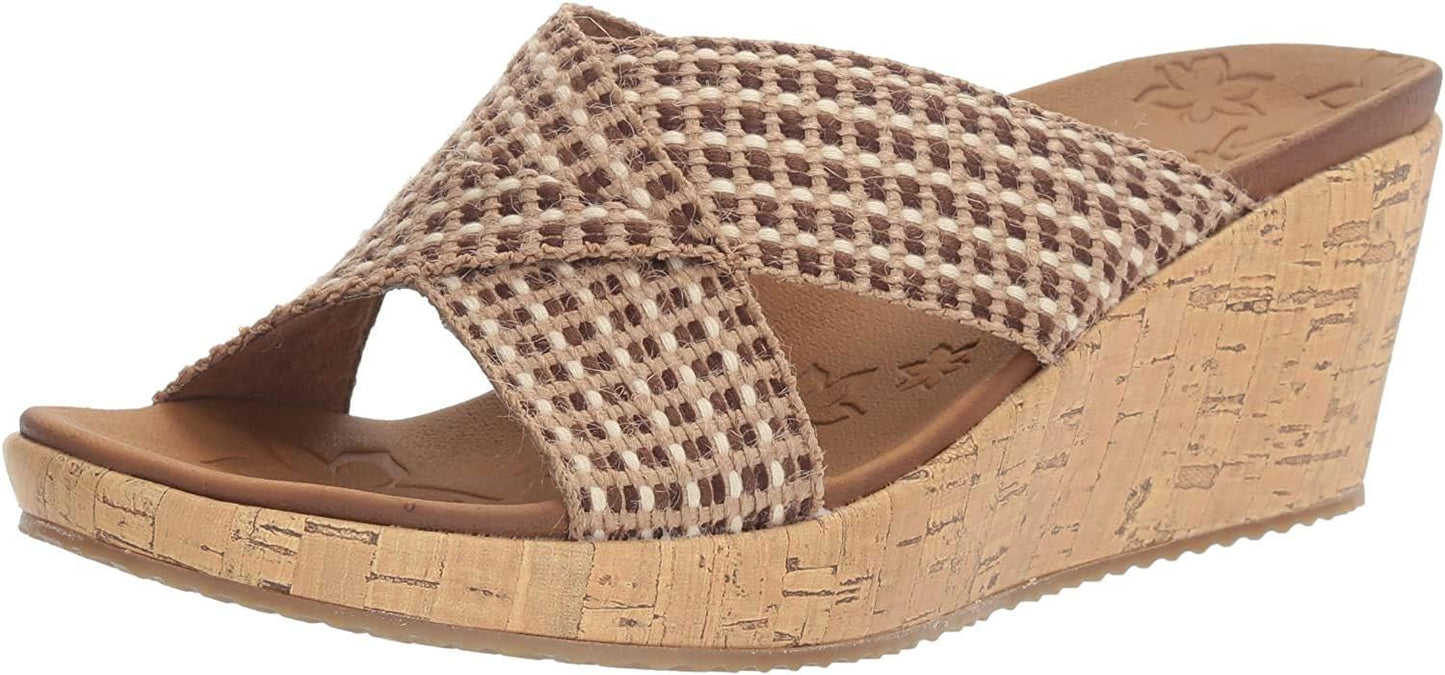 Skechers Women's Beverlee-Delighted Wedge Sandal for Comfort