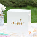 Elegant White Acrylic Wedding Card Box for Special Occasions