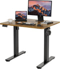 Electric Standing Desk Adjustable Height 32x20 in - Rustic Brown
