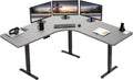 VIVO Electric Height Adjustable 71 x 71 in Curved Corner Stand Up Desk