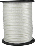 1/4 in White Dacron Polyester Rope - 500 ft Spool - Low Stretch, High