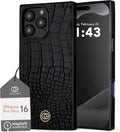Rectangle Case Compatible with iPhone 16 Pro Max - Matte Crocodile