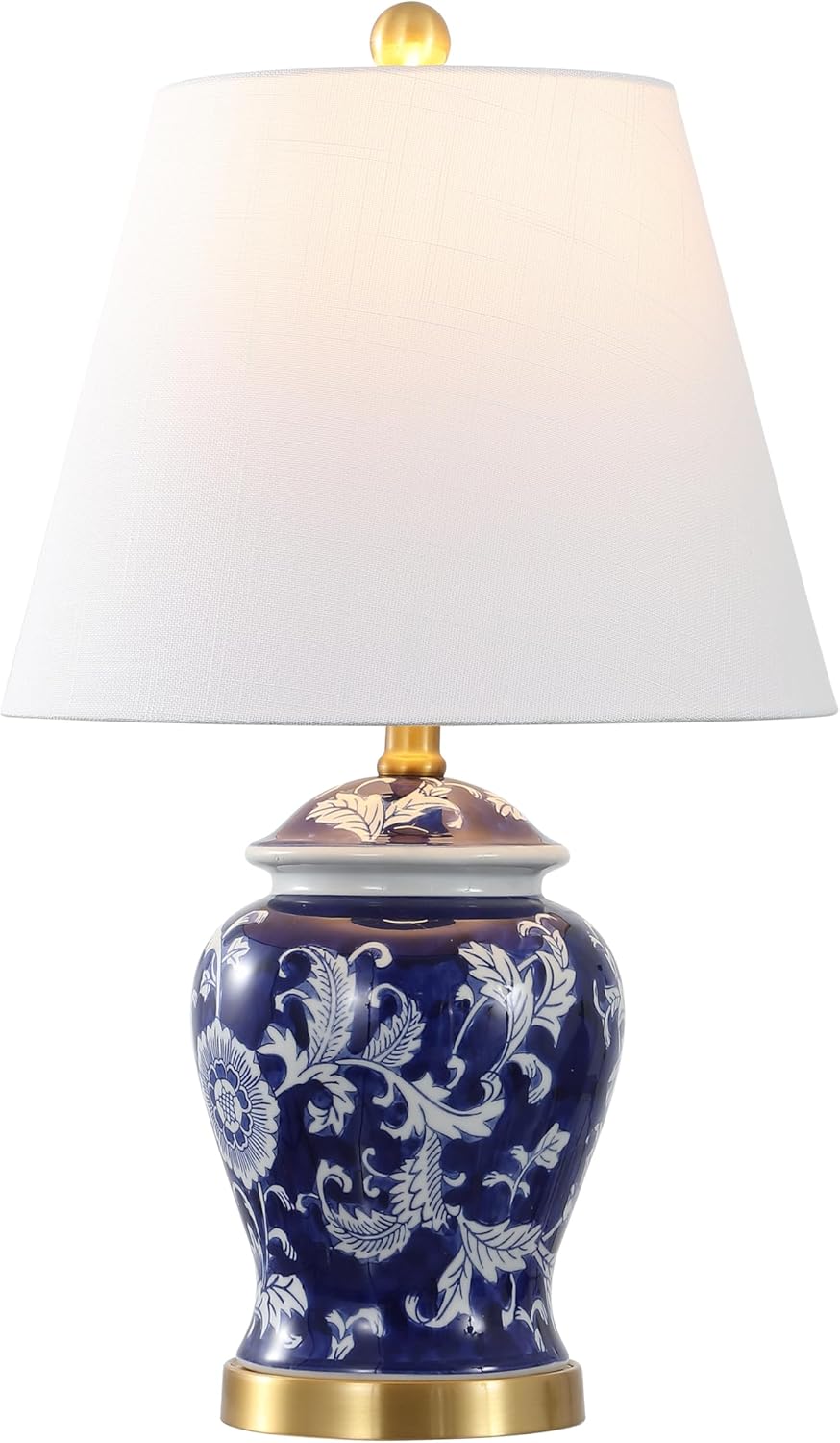 Chinoiserie Ginger Jar LED Table Lamp for Bedroom and Living Room