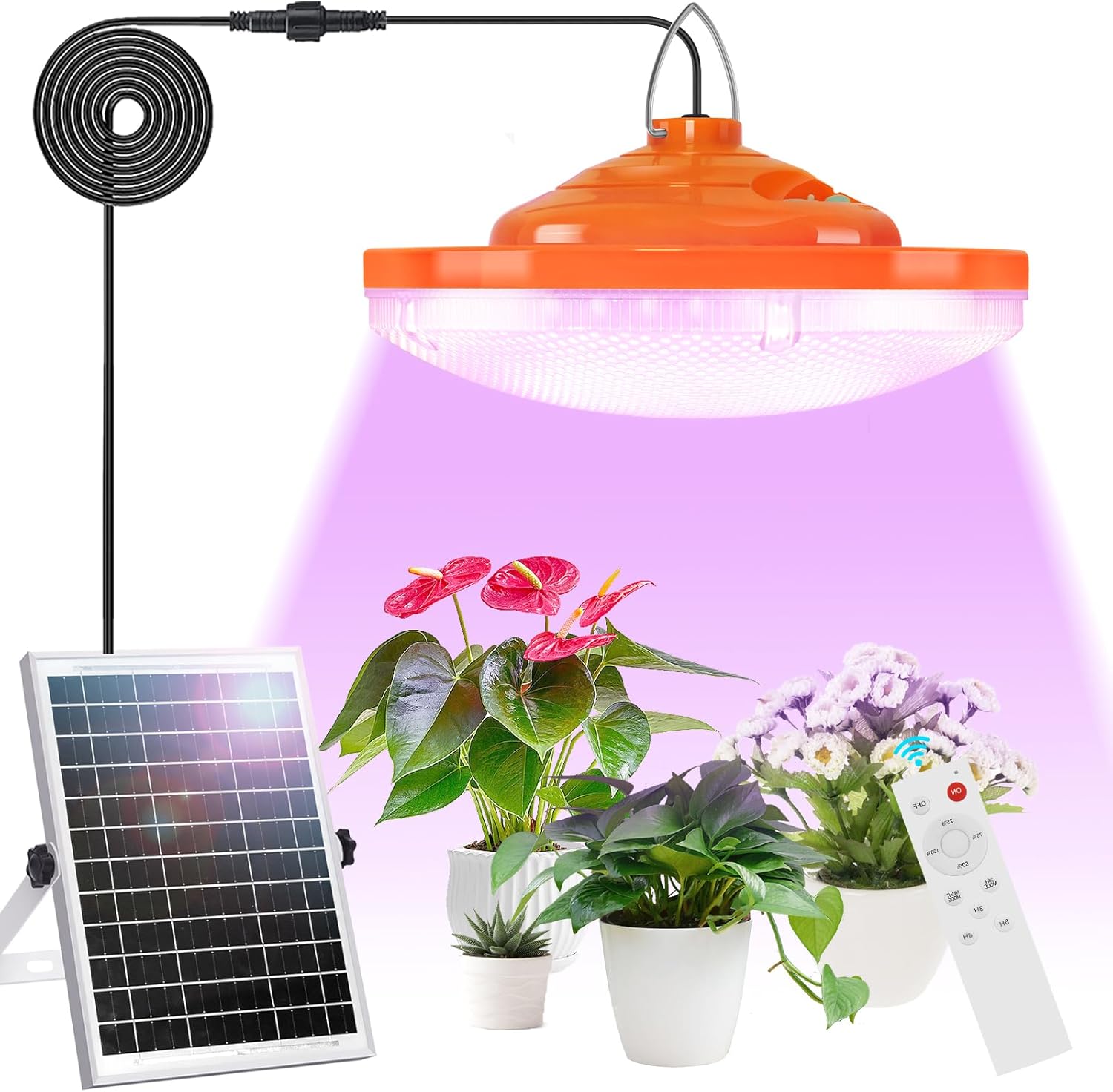 Solar Plant Grow Light with Remote Control for All Stages