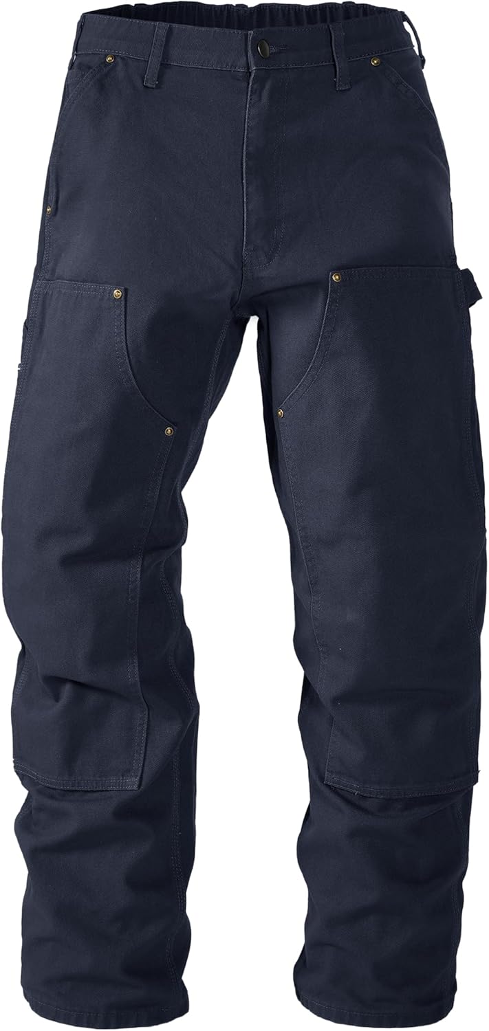 Soojun Men's Heavyweight Work Pants with Flex Waist for Comfort