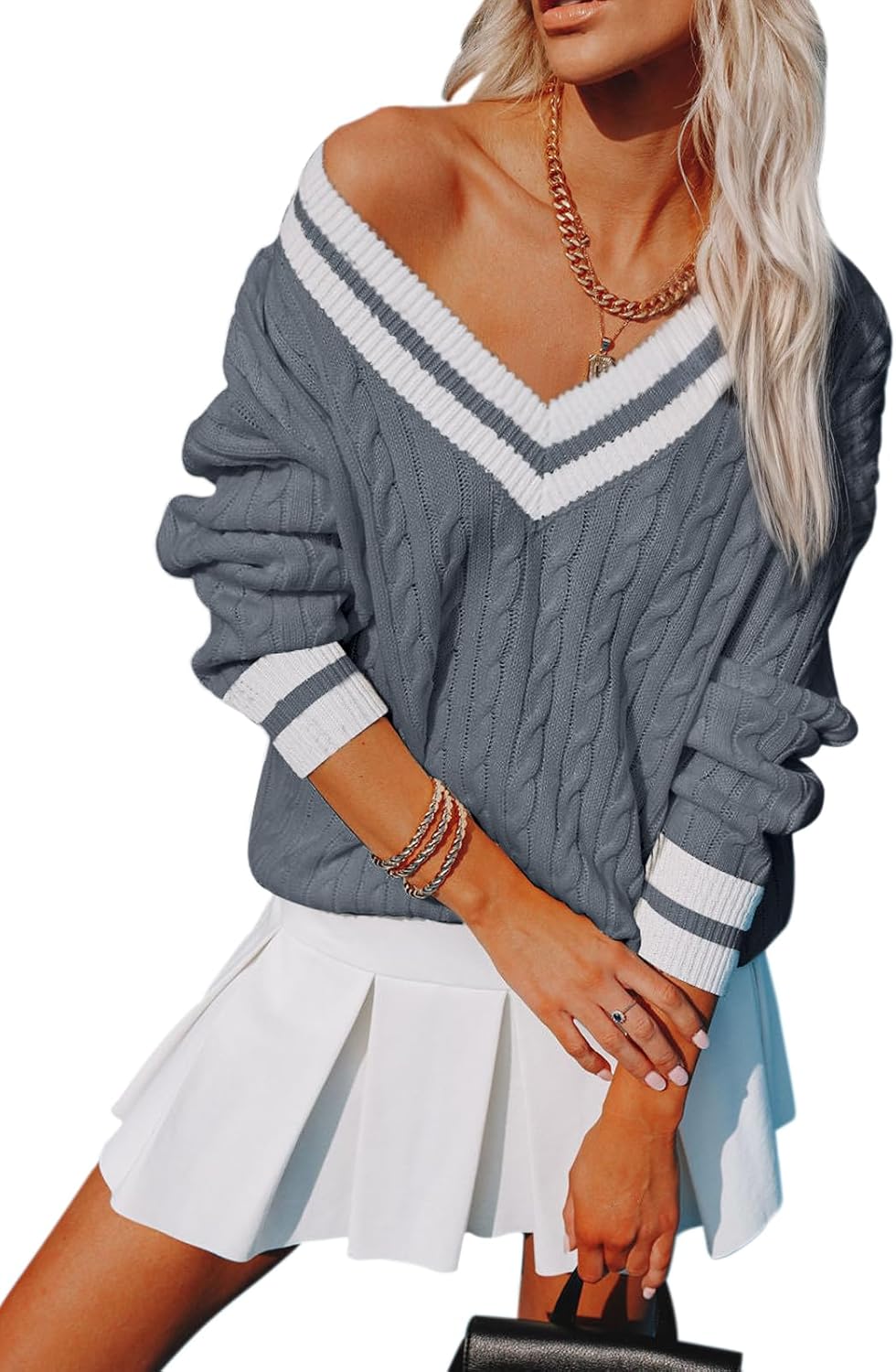 Womens V Neck Oversized Sweaters for Casual and Formal Wear