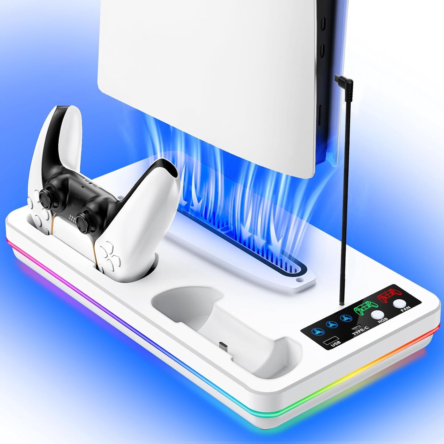 PS5 Cooling Stand with RGB Lights - DBEPANK