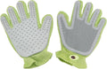 Pet Grooming Glove Gentle Silicone Massaging Deshedding Mitt - Green