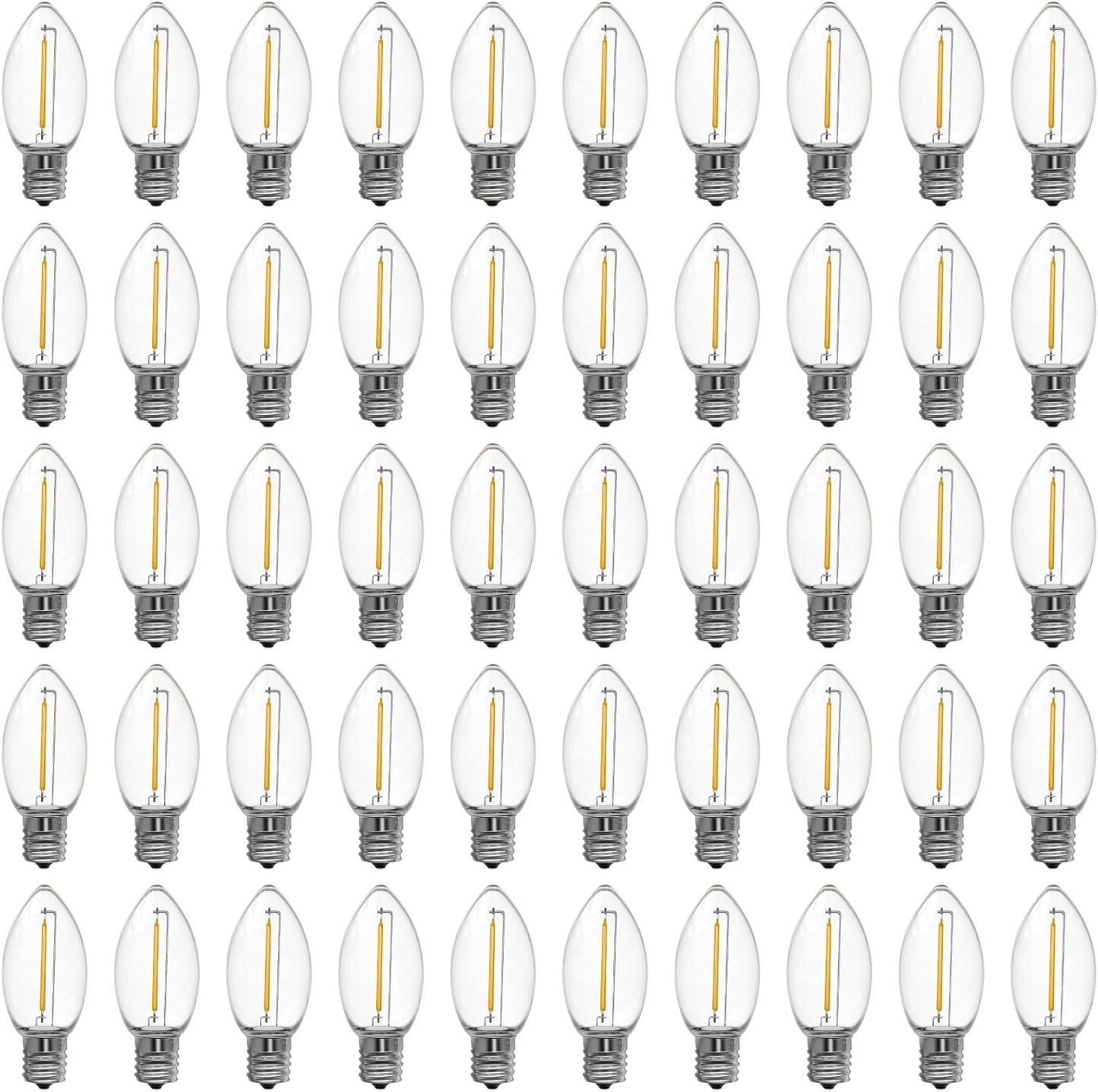 C9 LED Replacement Christmas Light Bulbs - Shatterproof Warm White