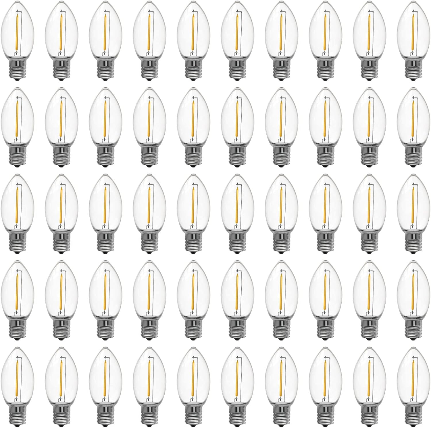C9 LED Replacement Christmas Light Bulbs - Shatterproof Warm White