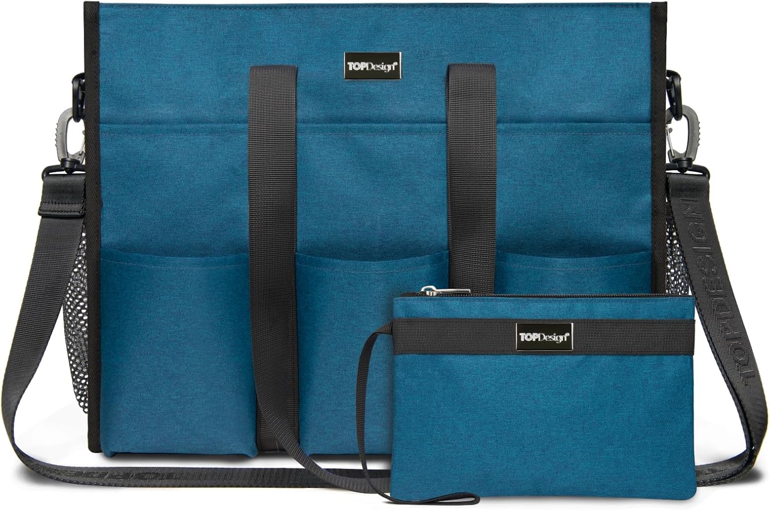 Utility Water Resistant Tote Bag with 22 Pockets for Women