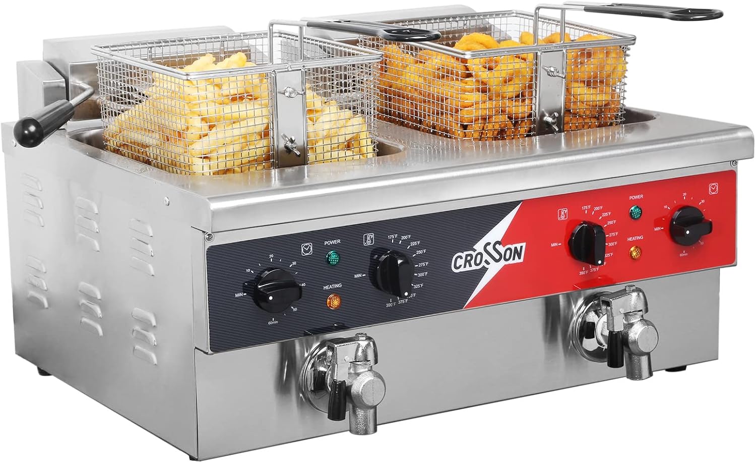 12L Dual Tank Electric Deep Fryer - Restaurant Quality