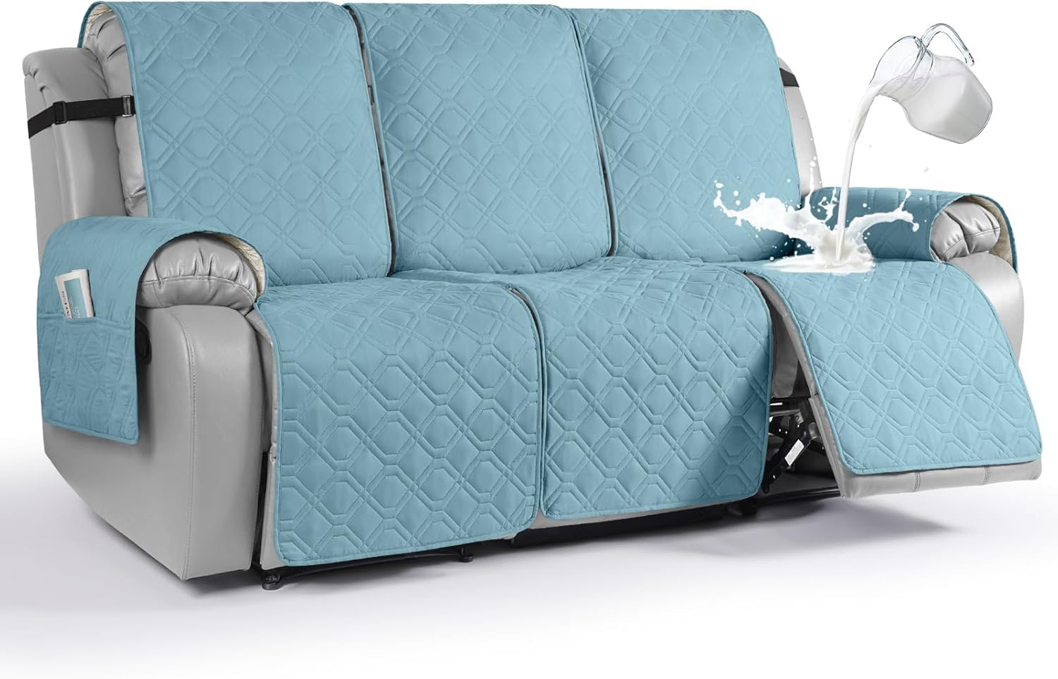 VANSOFY Waterproof Recliner Couch Covers for 3 Seater Sofa