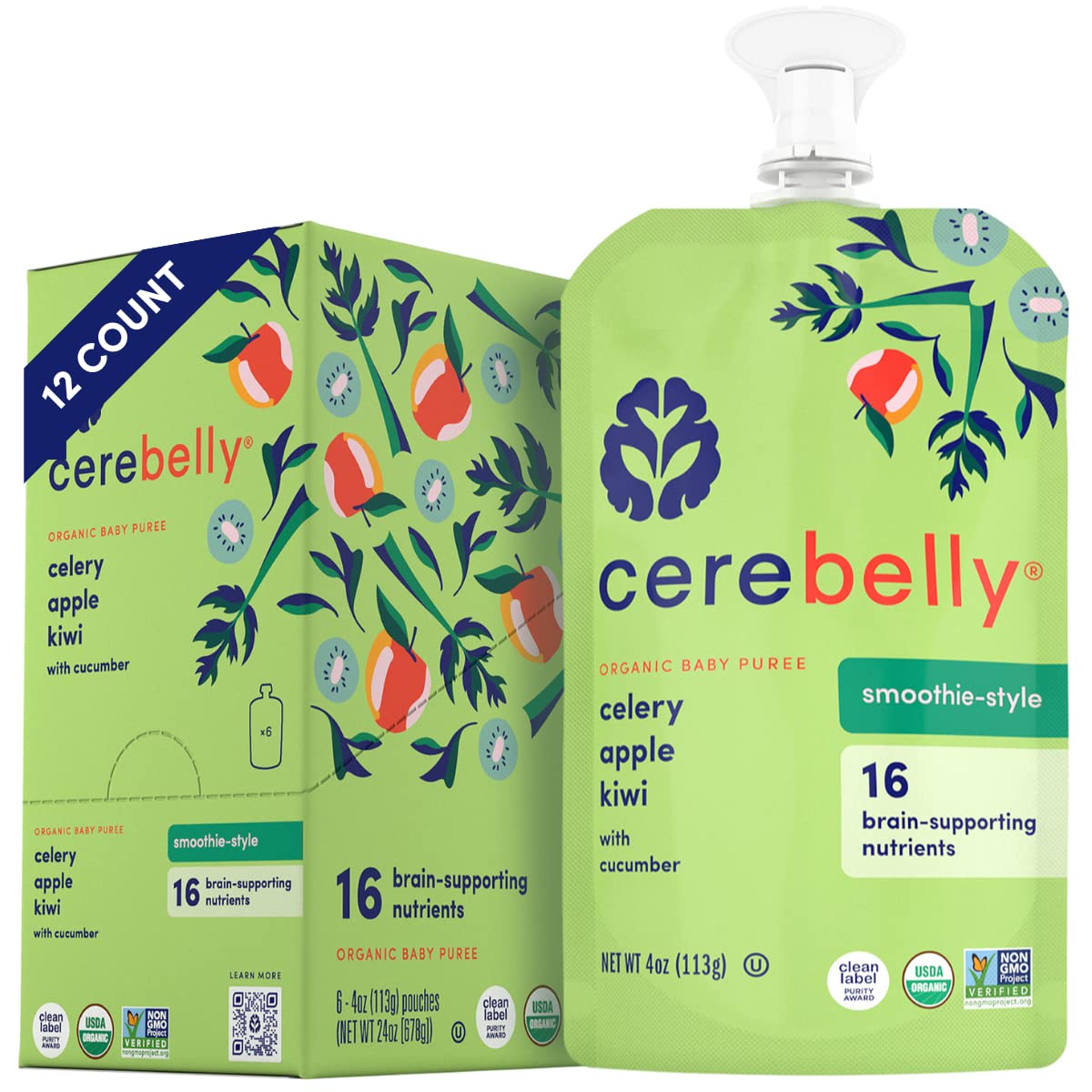 Cerebelly Organic Baby Food Pouches for Healthy Toddlers