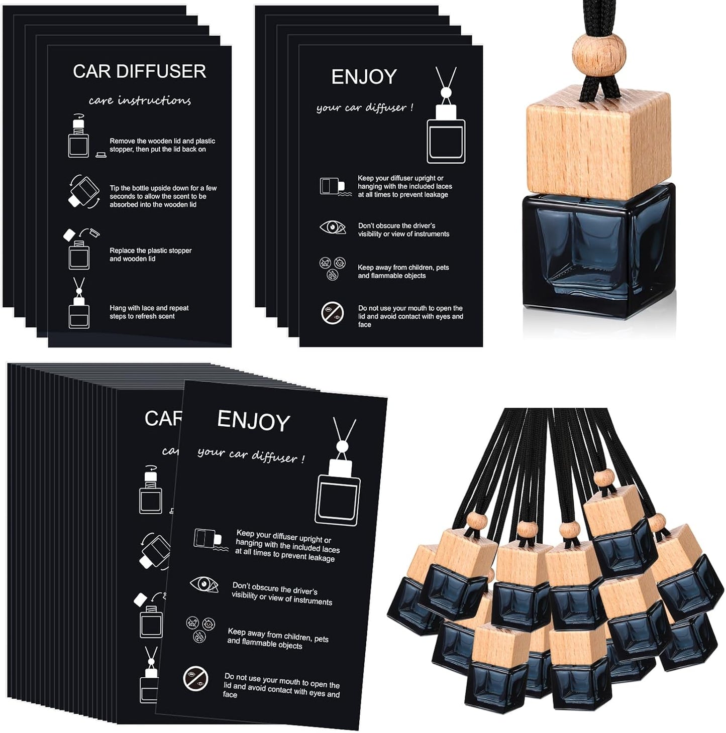 50 Sets Hanging Car Air Freshener Kit - Fill Your Car with Long-lasting Fragrance!
