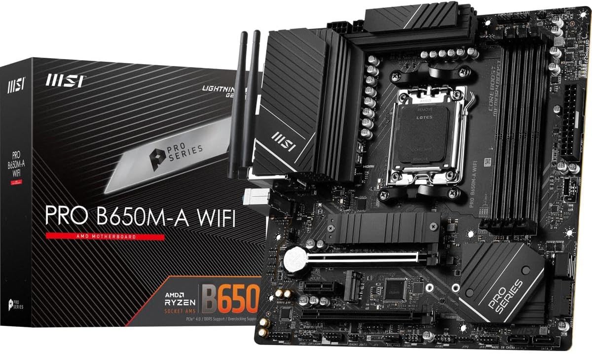 MSI PRO B650M-A WiFi Motherboard for AMD Ryzen Processors