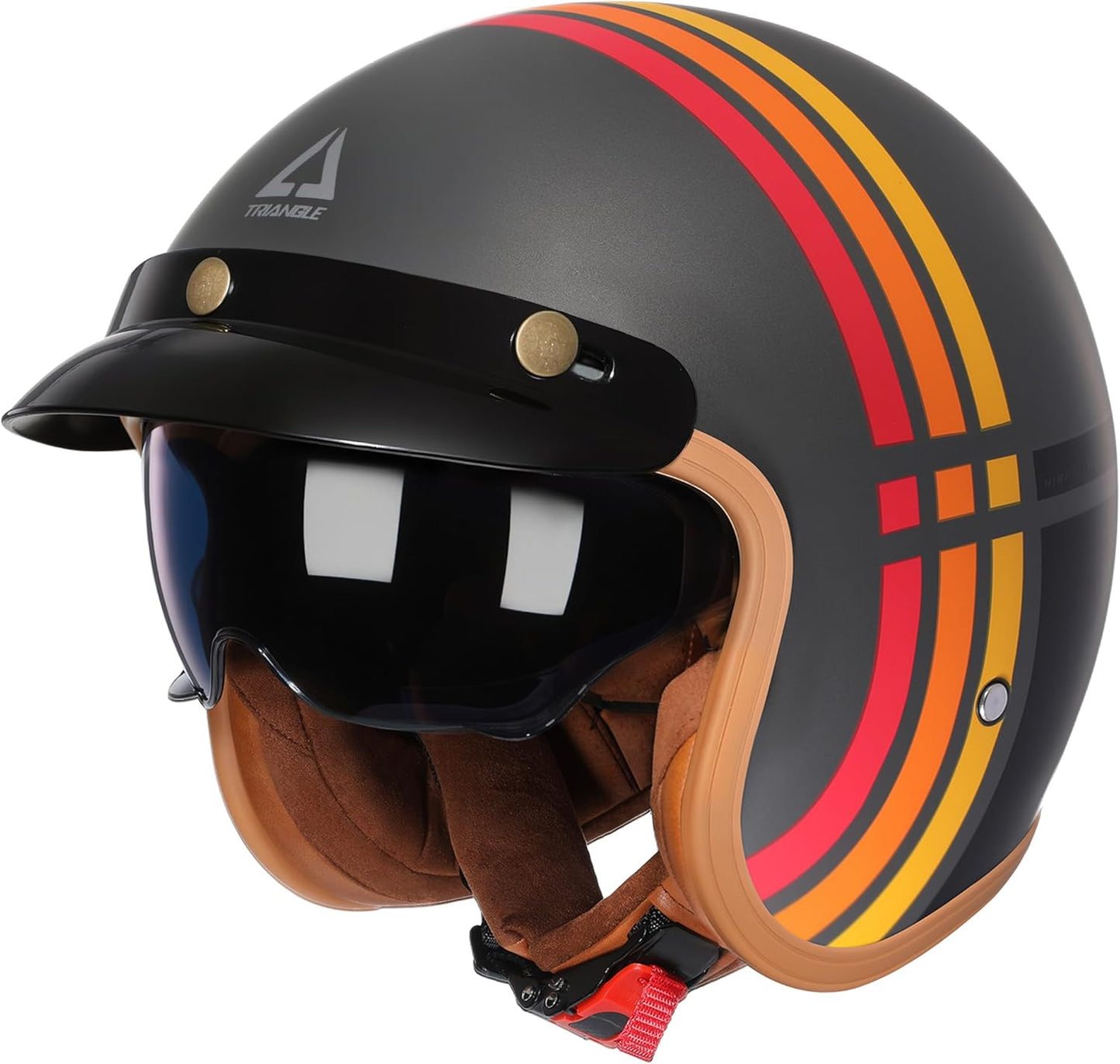 TRIANGLE 3/4 Motorcycle Helmet for Safe and Stylish Riding