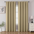 CUCRAF Beige Blackout Curtains for Room Darkening and Privacy