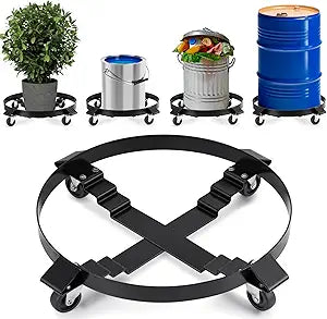 Heavy Duty 55 Gallon Drum Dolly with Wheels for Easy Transport