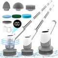 Electric Spin Scrubber with Long Handle - Powerful Cordless Cleaner