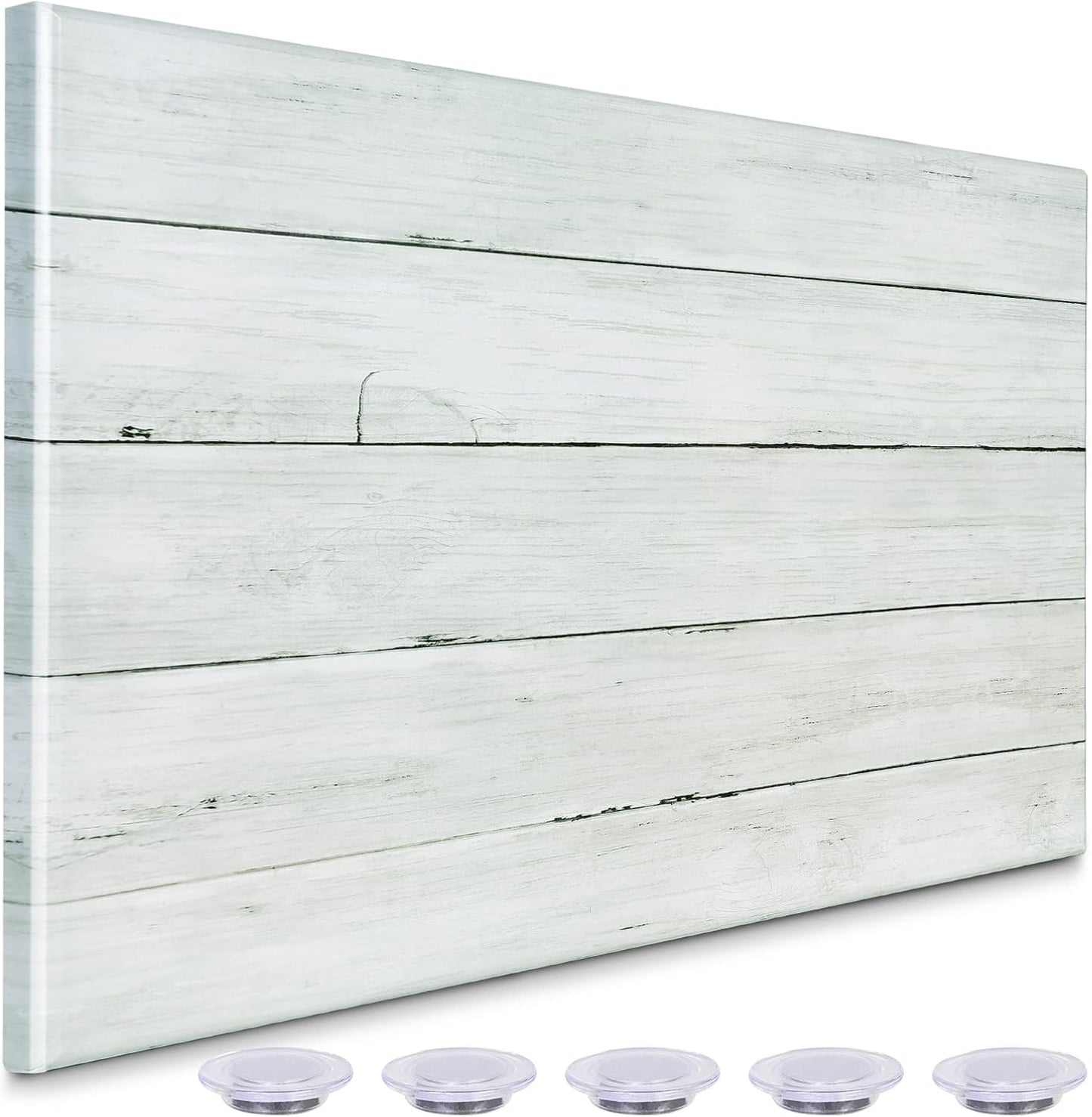 Wooden Planks Print Magnetic Surface Dry Erase Board for Home