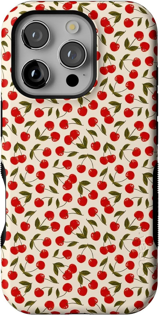 Casely iPhone 16 Pro Case | Bold Cherry on Top Design