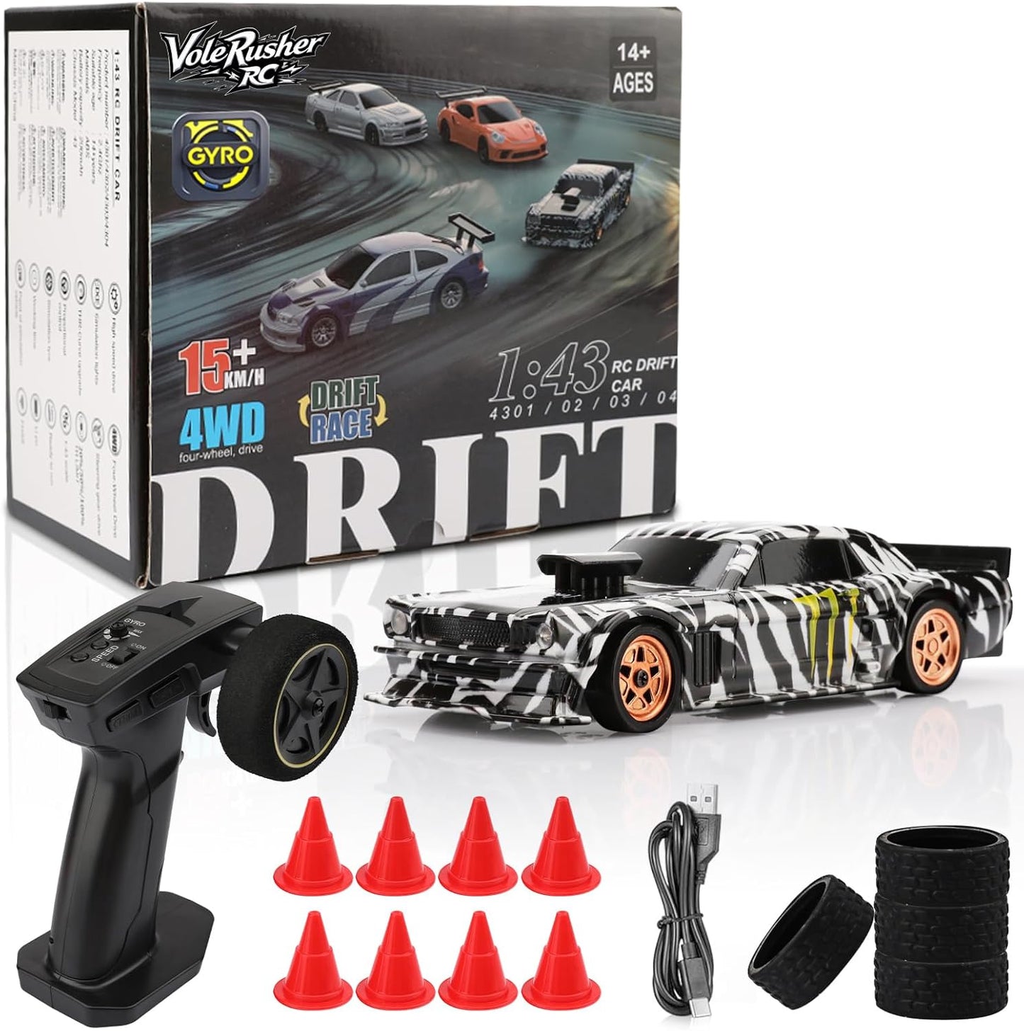 2025 New Upgrade Mini RC Drift Car with Gyroscope for Kids