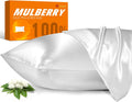 100% Mulberry Silk Pillowcase for Hair and Skin - Smooth, Zippered