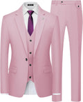 Mens Slim Fit 3-Piece Tuxedo Suit One Button - Tailored Look