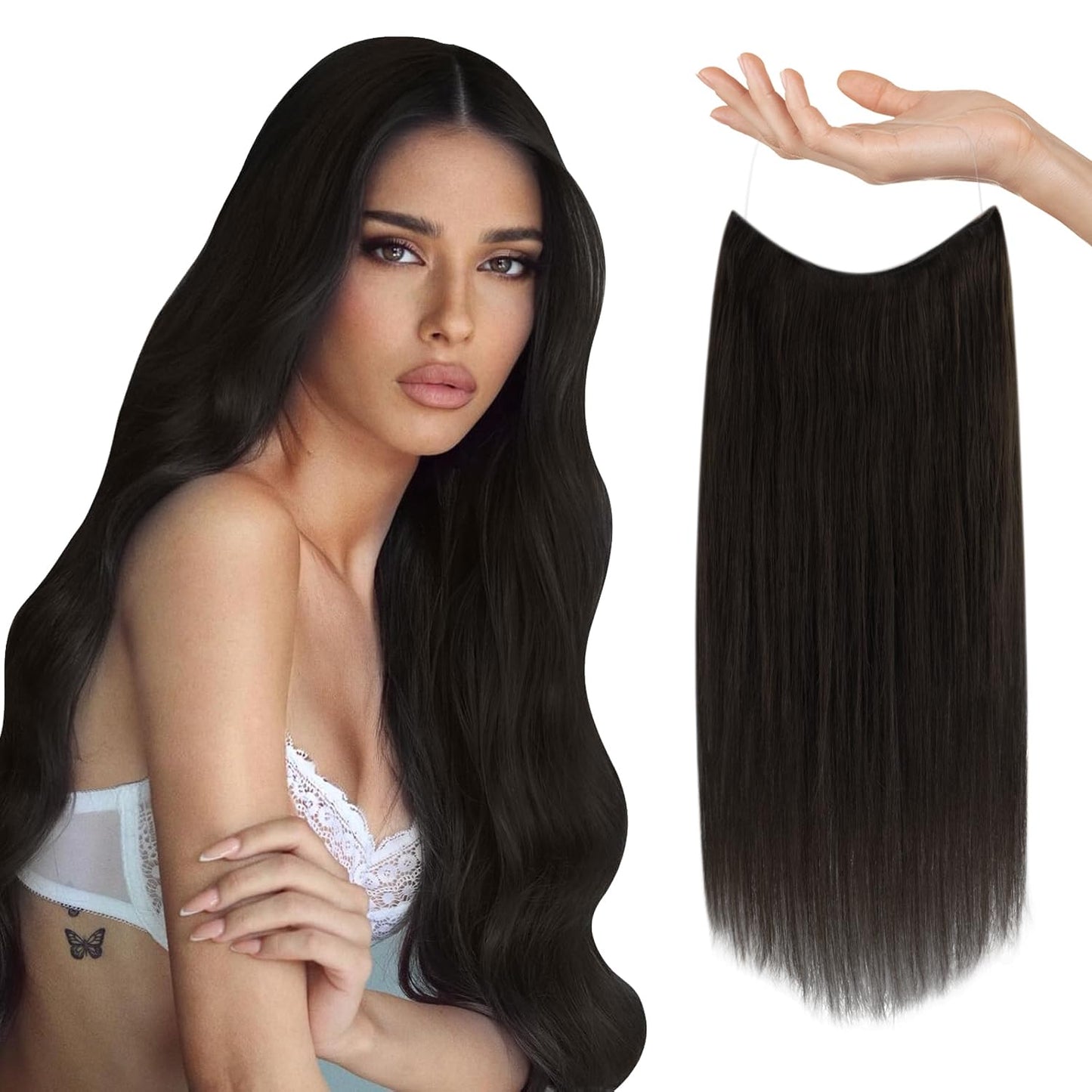 Sunny Wire Hair Extensions Real Human Hair for Volume & Length
