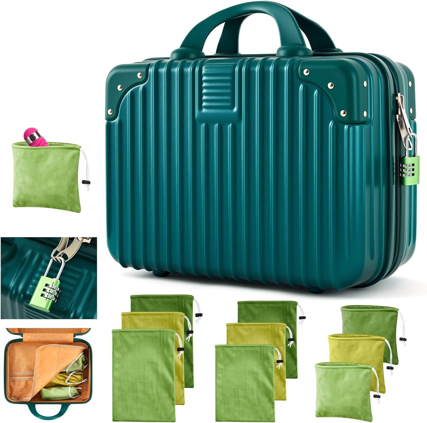 Adult Game Toy Storage Organizer Case with 9 Storage Bags