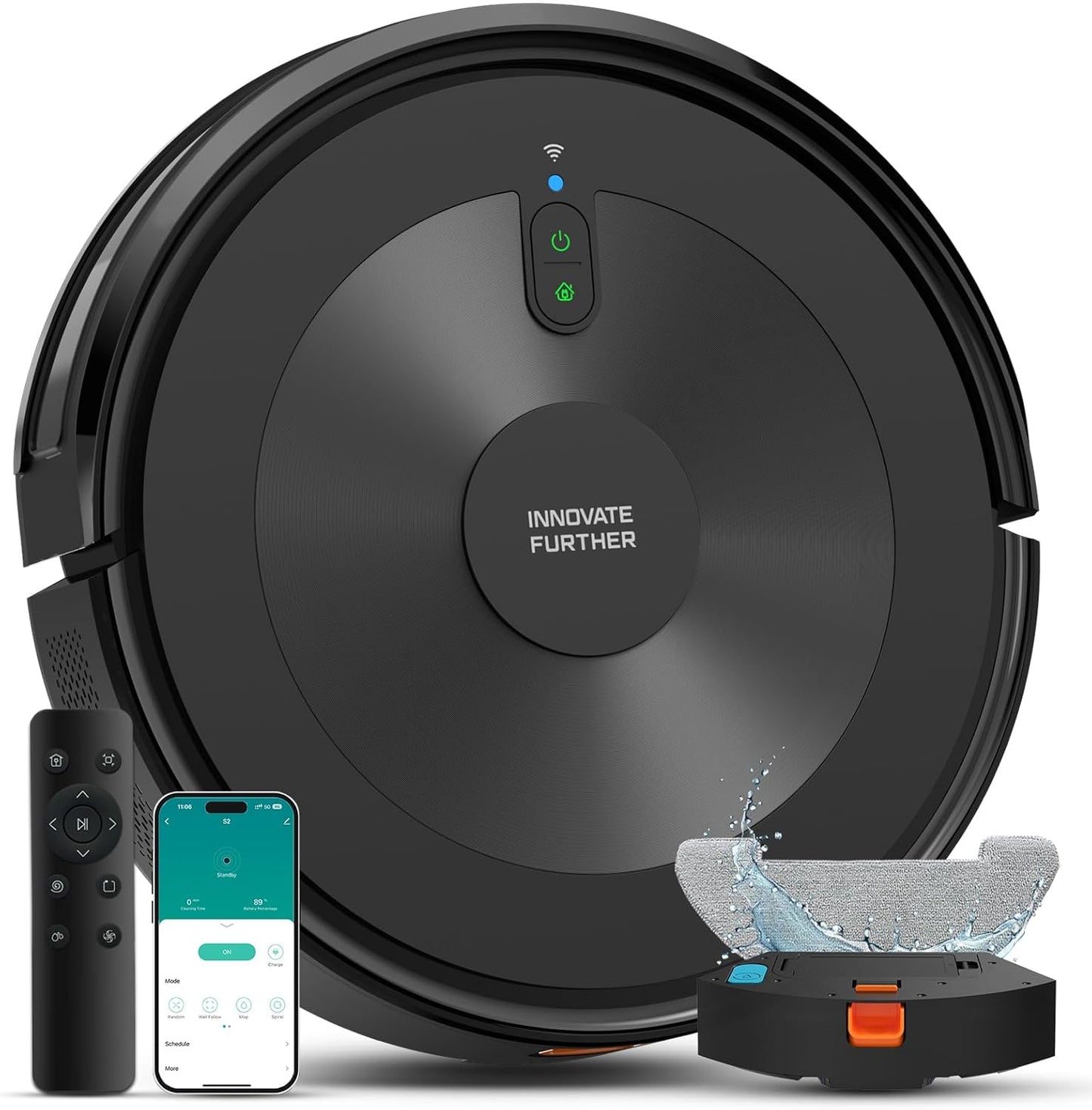 2-in-1 Robot Vacuum Cleaner with Strong Suction and Control