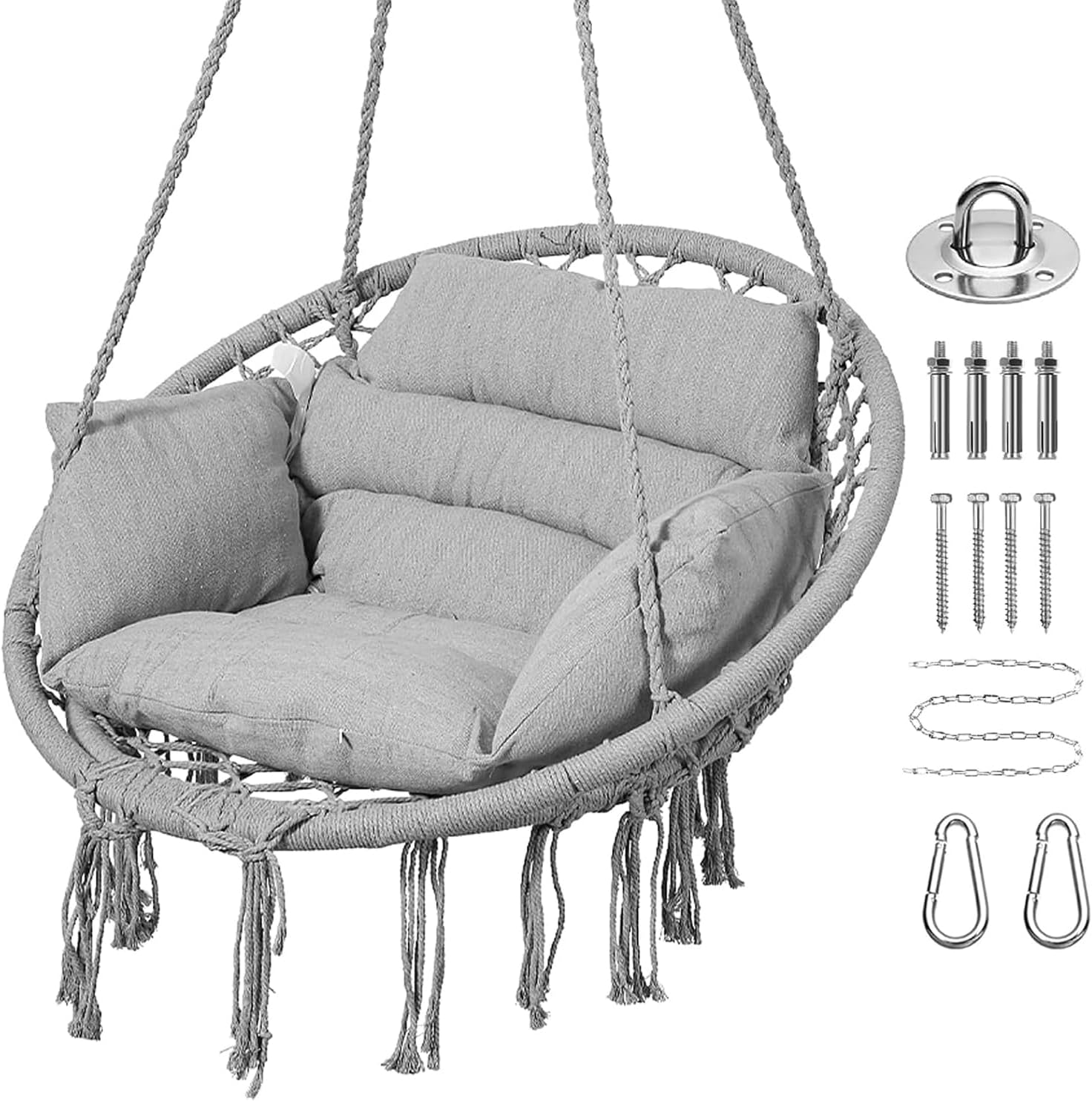 Goutime Hammock Chair - Macrame Hanging Swing for Relaxation