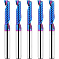 5PCS Solid Carbide Single Flute End Mill 1/4 Shank - Clean Cuts