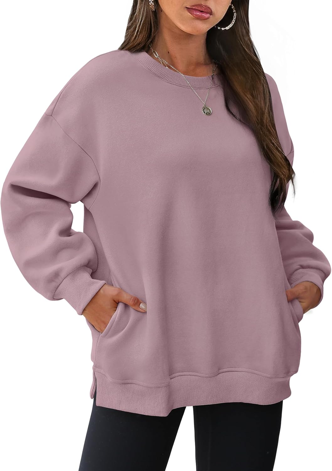 Oversized Sweatshirts for Women - Cozy Fleece Pullover Tops