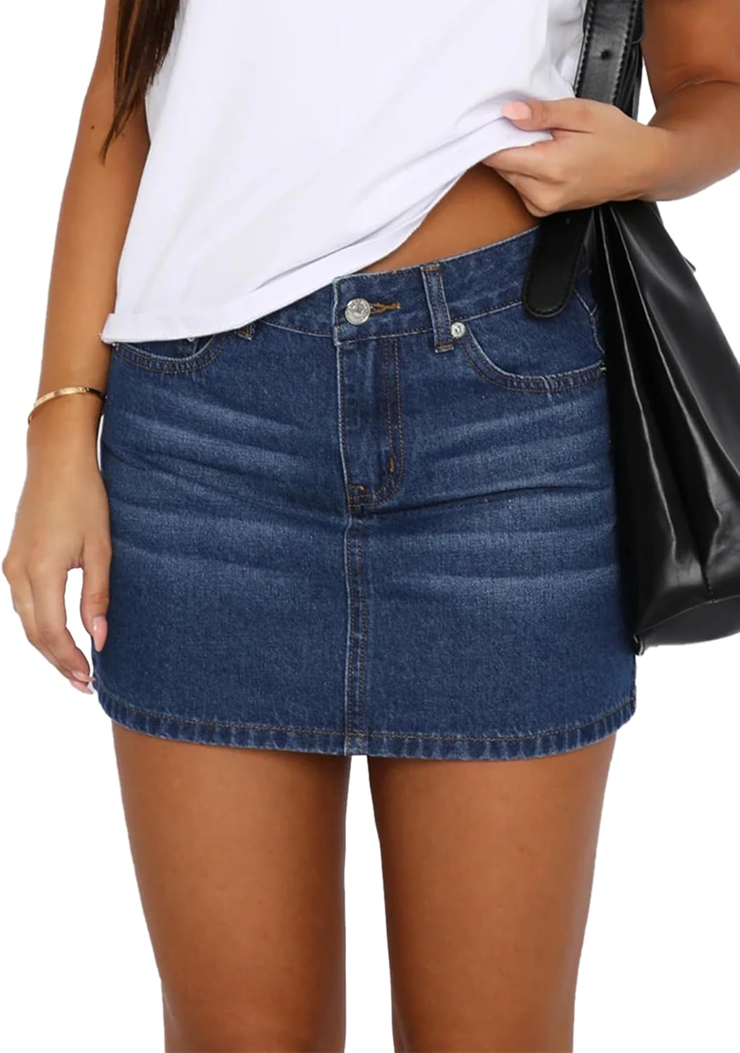 Womens Denim Skirt Casual Mini Jean Skirt for Summer Style