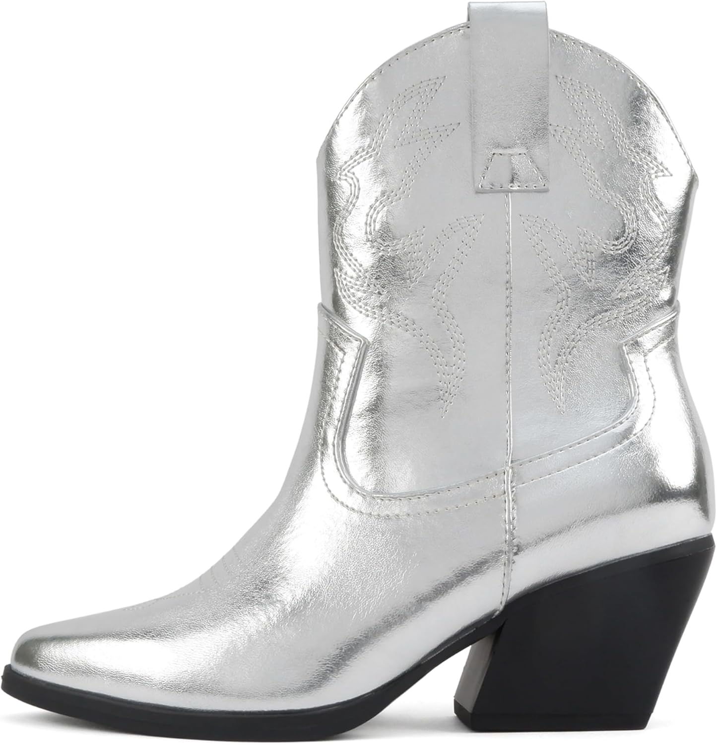 Soda BLAZING Women Western Bootie with Pointe Toe and Low Heel