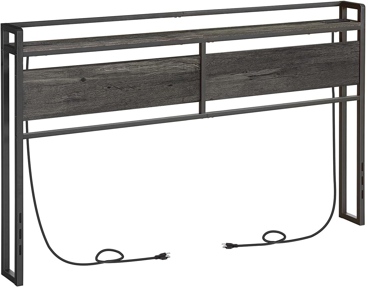 HOOBRO King Size Headboard with USB Ports and Storage Rack
