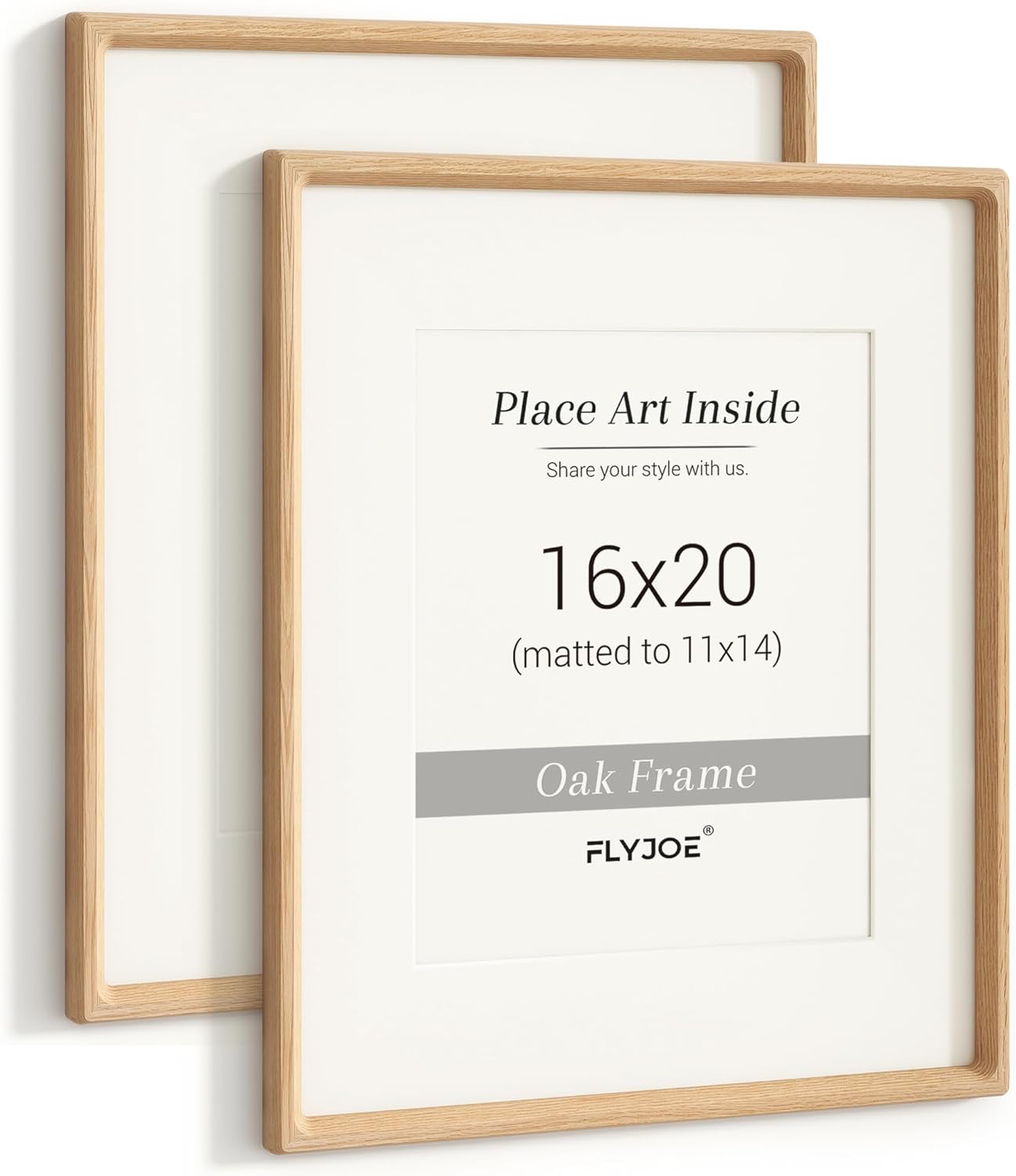 16x20 Picture Frame Set of 2 with USA-Sourced Oak Wood